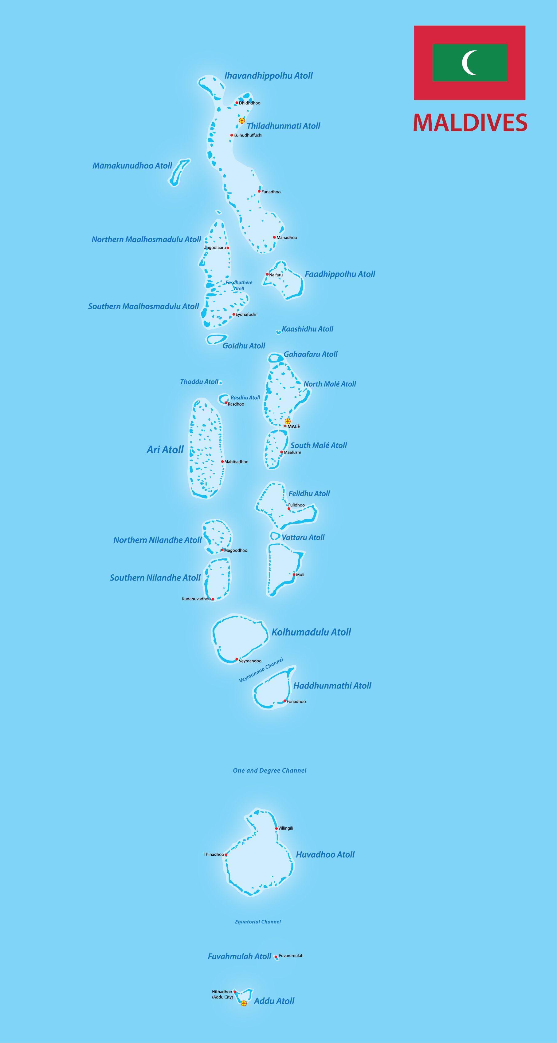 Map of the Maldives